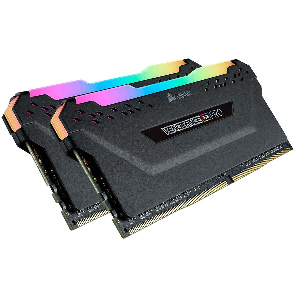 Bộ nhớ ram Corsair DDR4 Vengeance RGB PRO Heat spreader,RGB LED, 3000MHz, CL16, 32GB (2x16GB) đen