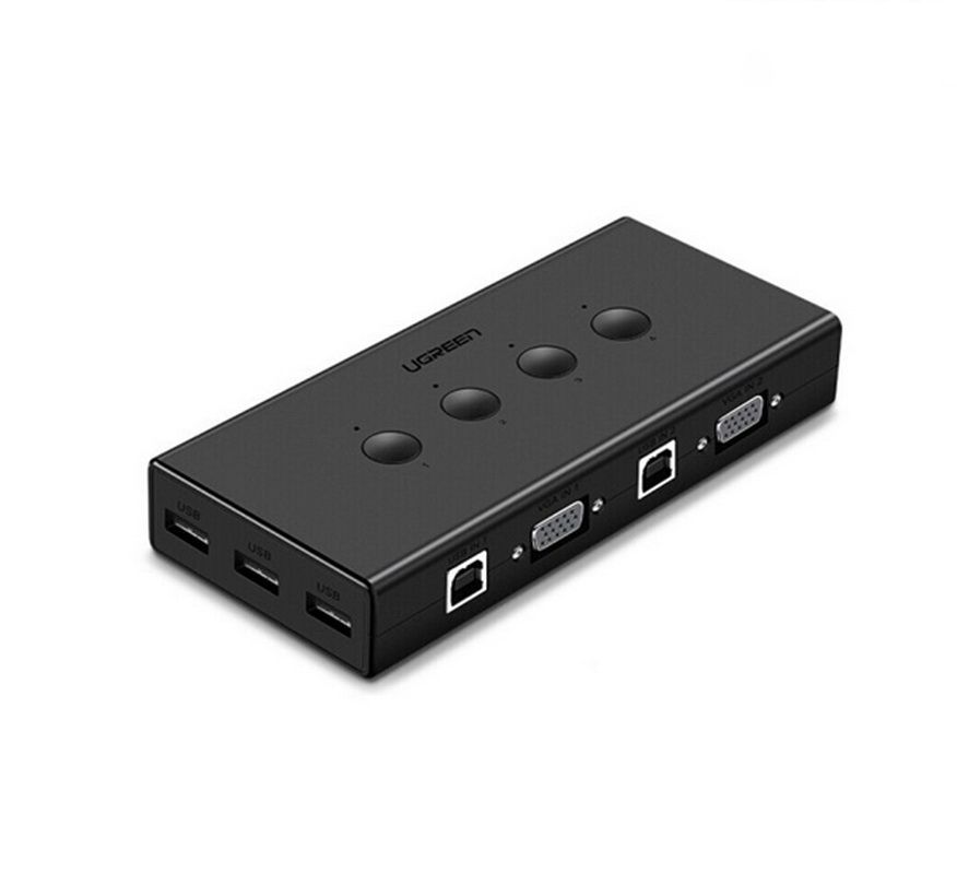 KVM Switch 4 port USB - Thiết bị 4 máy tính dùng 1 màn hình Ugreen 50280