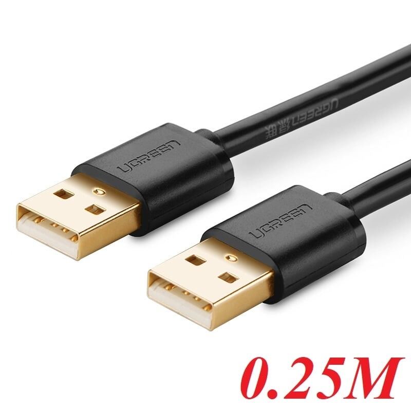 Cáp USB 2.0 2 đầu đực dài 0,25m chính hãng Ugreen 10307