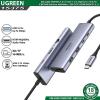 Ugreen 15375 Bộ chuyển 9 in 1 USB-C sang 2*USB-C + RJ45 Gigabit + HDMI 4K60HZ + PD + SD + TF + 2*USB3.0 cm498 20015375