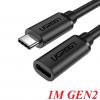 Cáp USB Type C 3.2 nối dài 1m Ugreen 10387- Sạc 100W kết nối sạc,truyền dữ liệu,Video 4K@60Hz