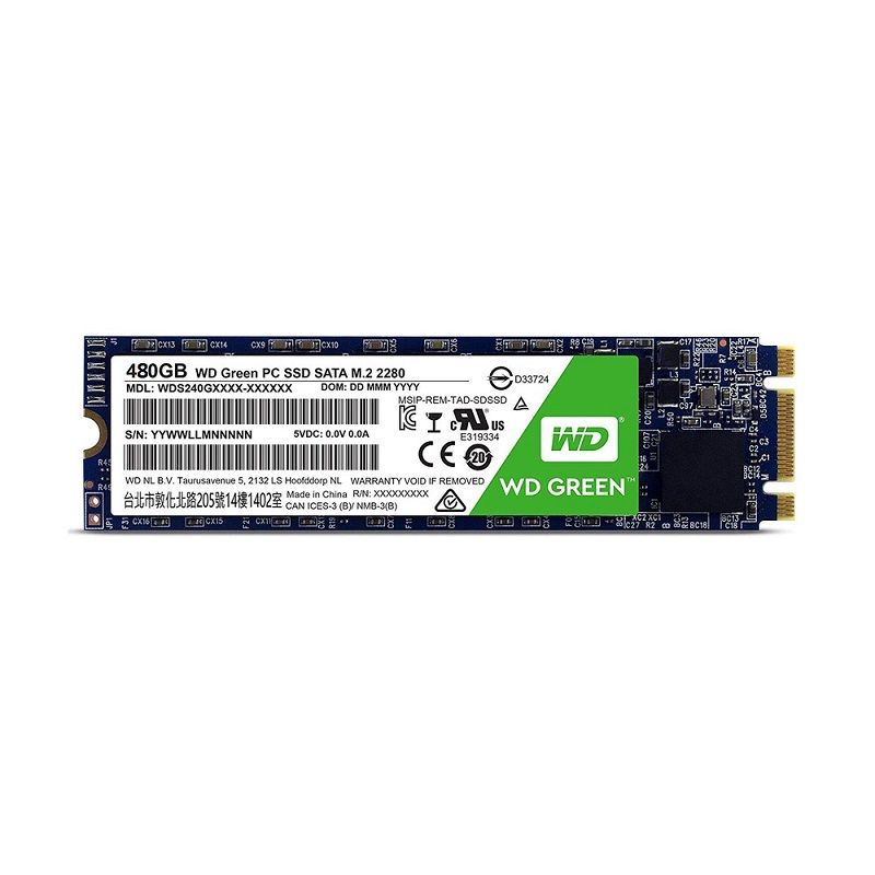 Ổ cứng SSD WD GREEN 480GB SATA III – M.2-2280 (WDS480G2G0B)