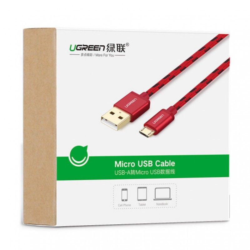 Cáp Sạc Điện Thoại Micro USB Cao Cấp Ugreen 40457 dài 1M